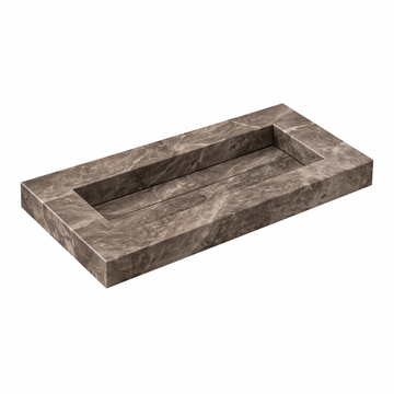 Bad&Design Møbelvaske Pitch Keramisk bordplade med vask dybde 45cm - venice brown glossy