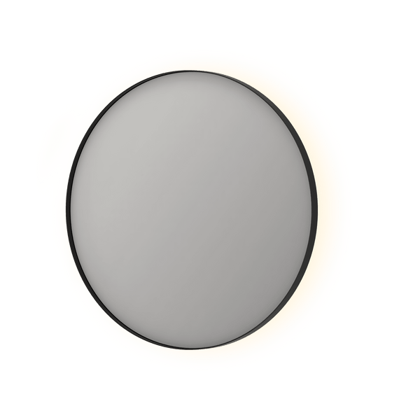 Bad&Design Spejle SP17 rundt spejl i ramme med indirekte LED-belysning - 80x4x80