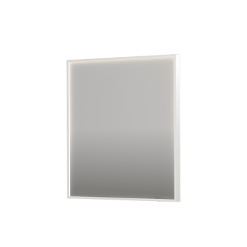 Bad&Design Spejle SP19 rektangulært spejl i ramme med direkte LED-belysning i mathvid - 70x4x80