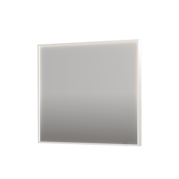 Bad&Design Spejle SP19 rektangulært spejl i ramme med direkte LED-belysning i mathvid - 90x4x80