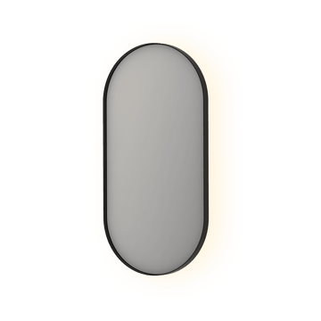 Bad&Design Spejle SP21 ovalt spejl i ramme med indirekte LED-belysning - 40x80