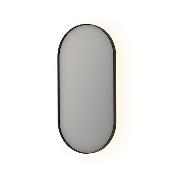 Bad&Design Spejle SP21 ovalt spejl i ramme med indirekte LED-belysning - 40x80