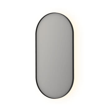 Bad&Design Spejle SP21 ovalt spejl i ramme med indirekte LED-belysning - 50x100