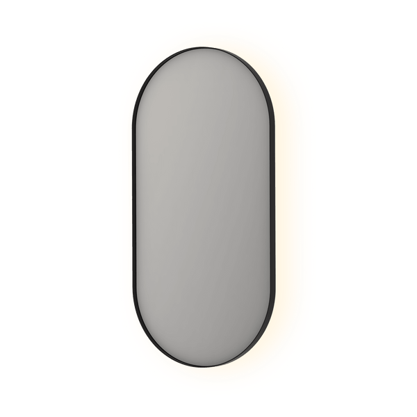 Bad&Design Spejle SP21 ovalt spejl i ramme med indirekte LED-belysning - 50x100