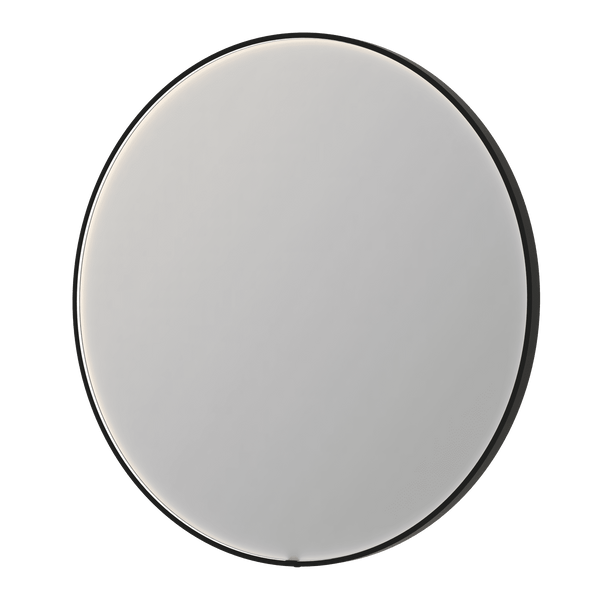 Bad&Design Spejle SP24 rundt spejl i ramme med direkte LED-belysning - 120x4x120