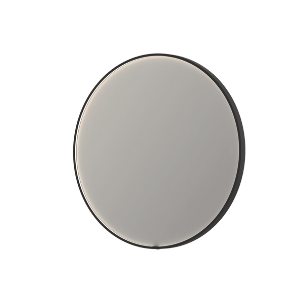 Bad&Design Spejle SP24 rundt spejl i ramme med direkte LED-belysning - 80x4x80