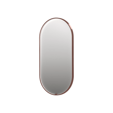 Bad&Design Spejle SP28 ovalt spejl med direkte LED i børstet kobber - 40x4x80