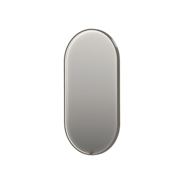 Bad&Design Spejle SP28 ovalt spejl med direkte LED i børstet rustfri stål - 40x4x80