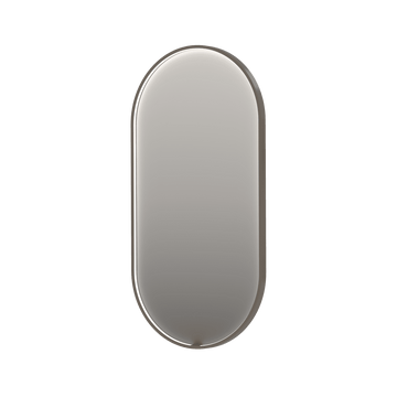 Bad&Design Spejle SP28 ovalt spejl med direkte LED i børstet rustfri stål - 50x4x100