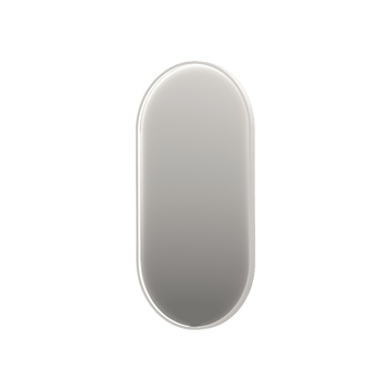 Bad&Design Spejle SP28 ovalt spejl med direkte LED i mathvid - 40x4x80