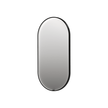 Bad&Design Spejle SP28 ovalt spejl med direkte LED i matsort - 40x4x80