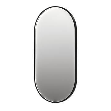 Bad&Design Spejle SP28 ovalt spejl med direkte LED i matsort - 60x4x120