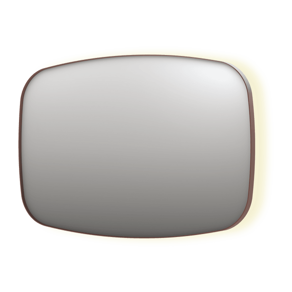 Bad&Design Spejle SP30 superellipse spejl med indirekte LED i børstet kobber - 120x4x80