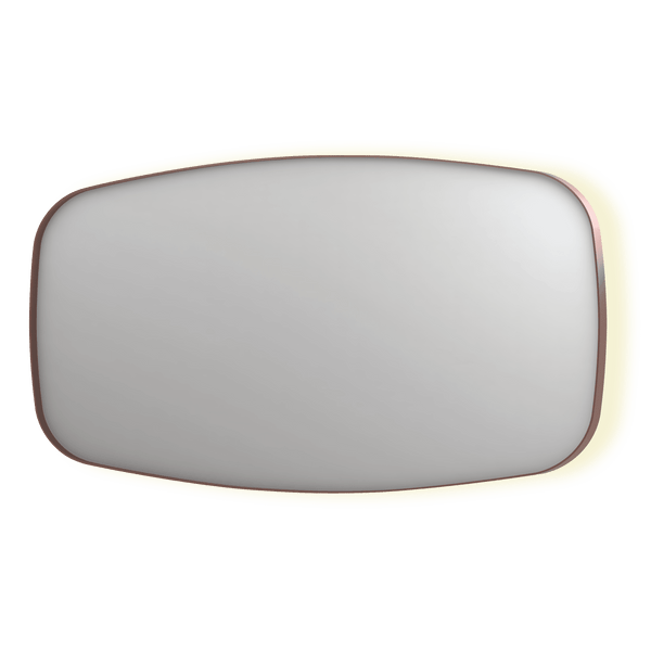 Bad&Design Spejle SP30 superellipse spejl med indirekte LED i børstet kobber - 160x4x80