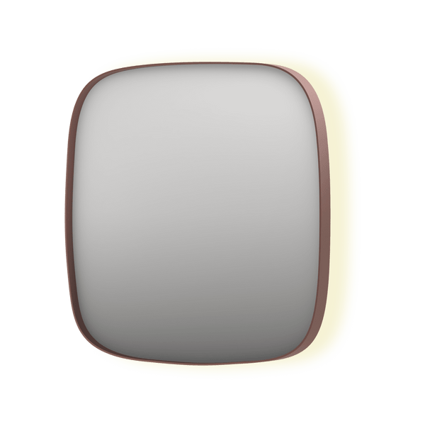 Bad&Design Spejle SP30 superellipse spejl med indirekte LED i børstet kobber - 60x4x60