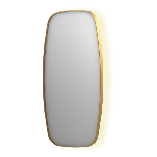 Bad&Design Spejle SP30 superellipse spejl med indirekte LED i børstet mat guld - 100x4x100