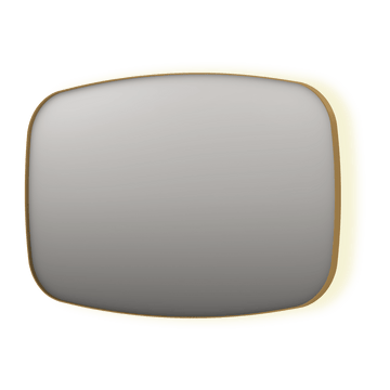 Bad&Design Spejle SP30 superellipse spejl med indirekte LED i børstet mat guld - 120x4x80