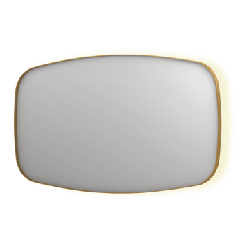 Bad&Design Spejle SP30 superellipse spejl med indirekte LED i børstet mat guld - 140x4x80