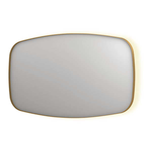 Bad&Design Spejle SP30 superellipse spejl med indirekte LED i børstet mat guld - 140x4x80