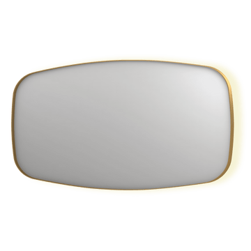 Bad&Design Spejle SP30 superellipse spejl med indirekte LED i børstet mat guld - 160x4x80