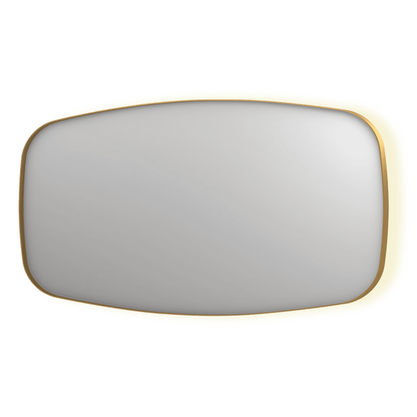 Bad&Design Spejle SP30 superellipse spejl med indirekte LED i børstet mat guld - 160x4x80