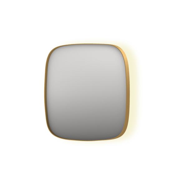 Bad&Design Spejle SP30 superellipse spejl med indirekte LED i børstet mat guld - 40x4x80