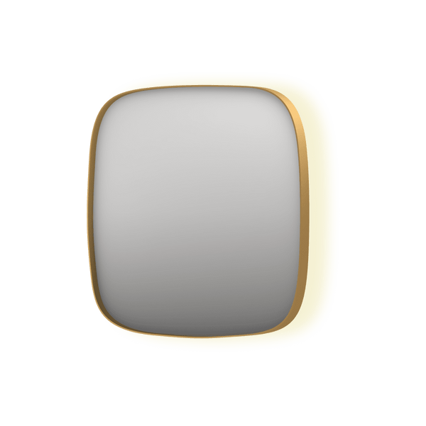 Bad&Design Spejle SP30 superellipse spejl med indirekte LED i børstet mat guld - 50x4x100