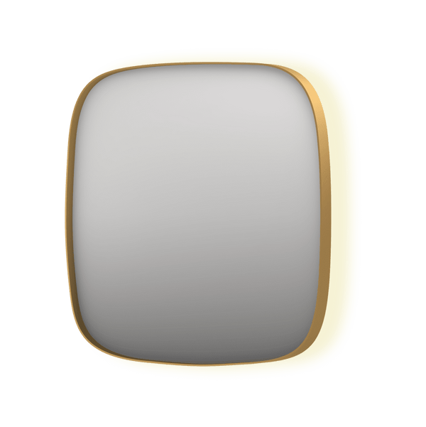 Bad&Design Spejle SP30 superellipse spejl med indirekte LED i børstet mat guld - 60x4x60