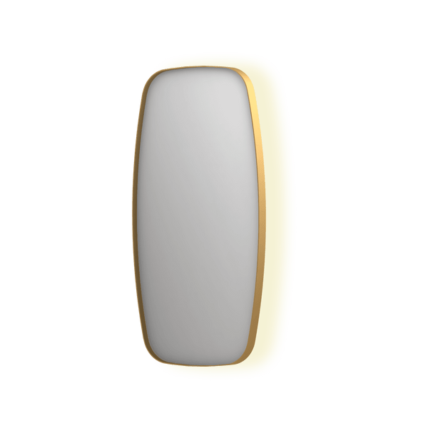 Bad&Design Spejle SP30 superellipse spejl med indirekte LED i børstet mat guld - 80x4x80