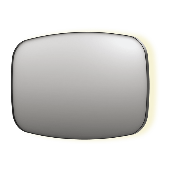 Bad&Design Spejle SP30 superellipse spejl med indirekte LED i børstet metal sort - 120x4x80
