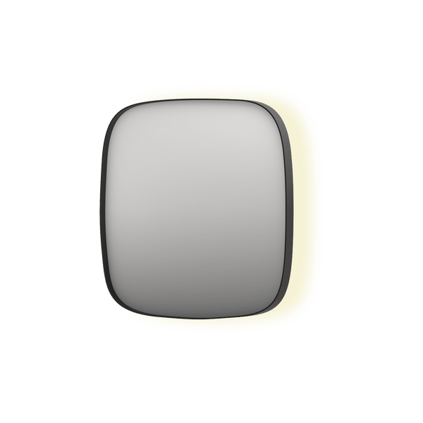 Bad&Design Spejle SP30 superellipse spejl med indirekte LED i børstet metal sort - 40x4x80