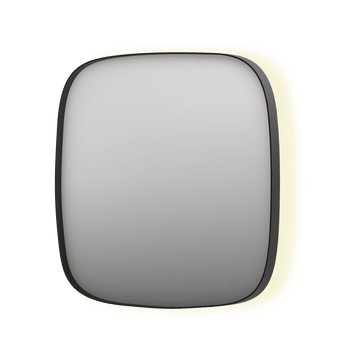 Bad&Design Spejle SP30 superellipse spejl med indirekte LED i børstet metal sort - 60x4x60