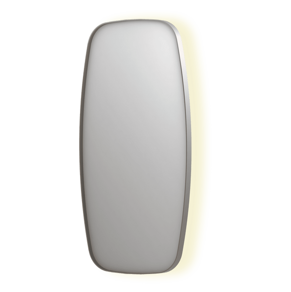 Bad&Design Spejle SP30 superellipse spejl med indirekte LED i børstet rustfri stål - 100x4x100