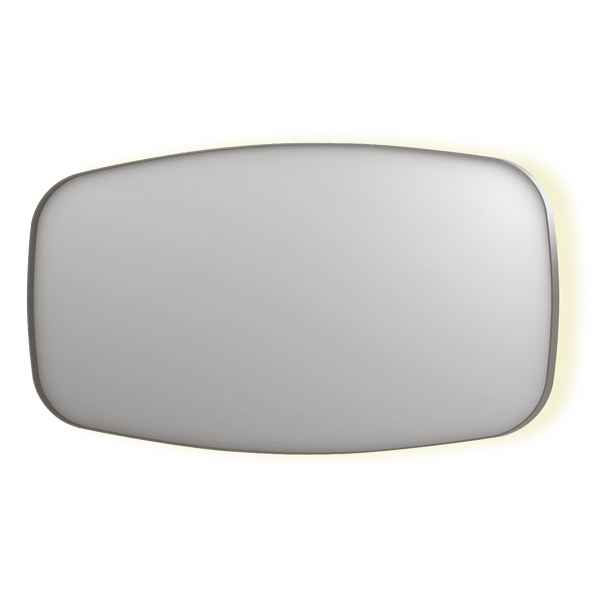 Bad&Design Spejle SP30 superellipse spejl med indirekte LED i børstet rustfri stål - 160x4x80