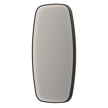 Bad&Design Spejle SP31 superellipse spejl med direkte LED i børstet metal sort - 100x4x100