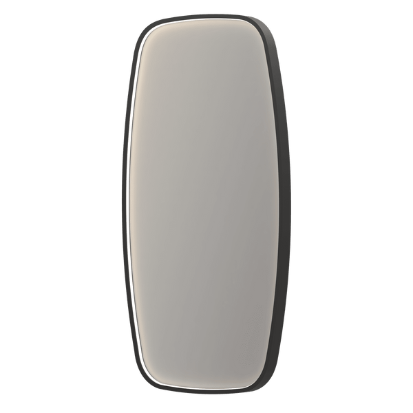 Bad&Design Spejle SP31 superellipse spejl med direkte LED i børstet metal sort - 100x4x100