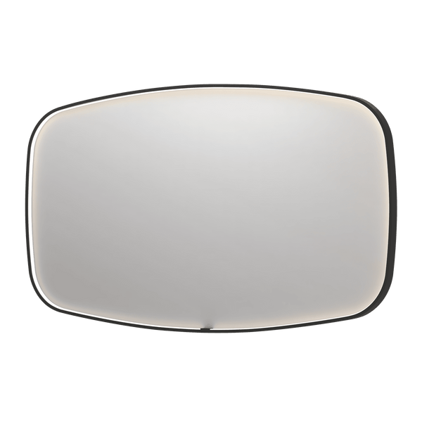 Bad&Design Spejle SP31 superellipse spejl med direkte LED i børstet metal sort - 140x4x80