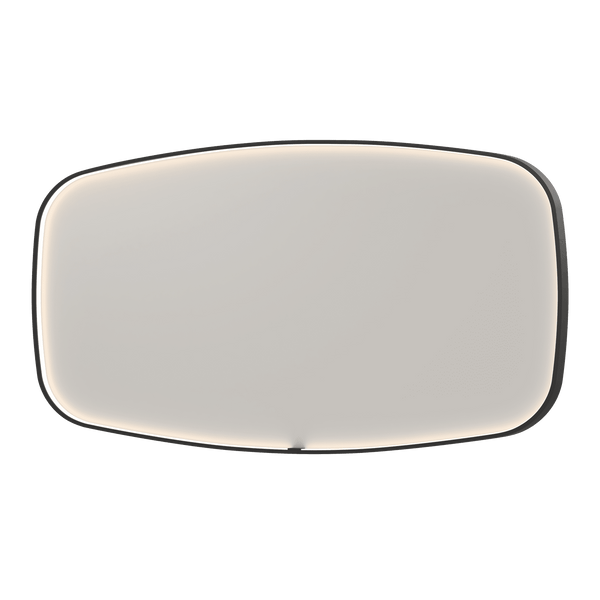 Bad&Design Spejle SP31 superellipse spejl med direkte LED i børstet metal sort - 160x4x80