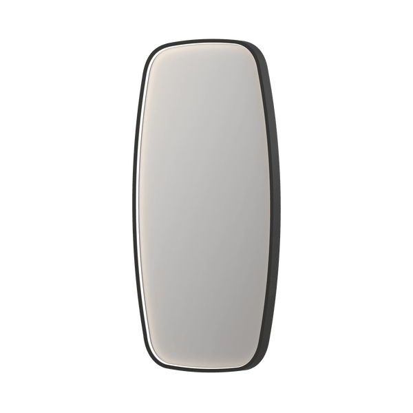 Bad&Design Spejle SP31 superellipse spejl med direkte LED i børstet metal sort - 80x4x80