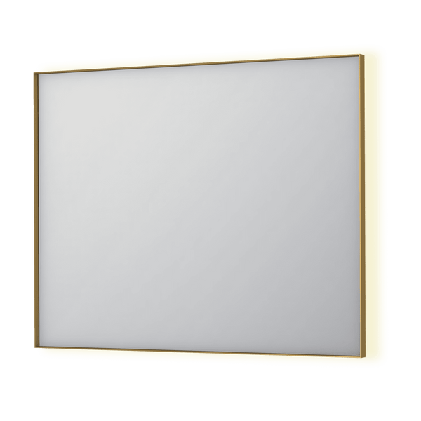 Bad&Design Spejle SP32 spejl med indirekte LED i børstet mat guld - 100x4x80