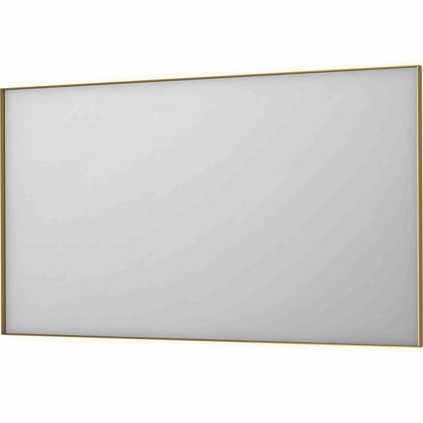 Bad&Design Spejle SP32 spejl med indirekte LED i børstet mat guld - 140x4x80
