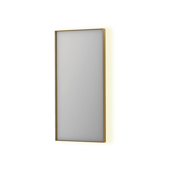 Bad&Design Spejle SP32 spejl med indirekte LED i børstet mat guld - 40x4x80
