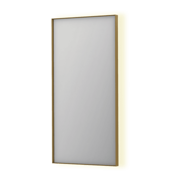 Bad&Design Spejle SP32 spejl med indirekte LED i børstet mat guld - 50x4x100