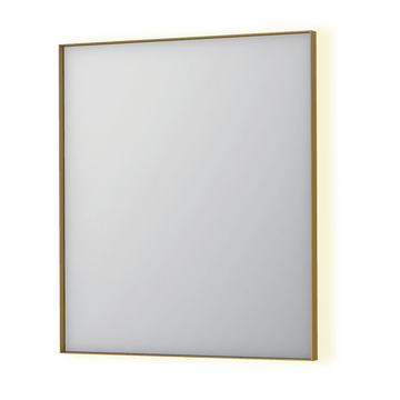 Bad&Design Spejle SP32 spejl med indirekte LED i børstet mat guld - 70x4x80
