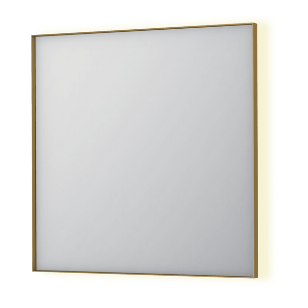 Bad&Design Spejle SP32 spejl med indirekte LED i børstet mat guld - 80x4x80