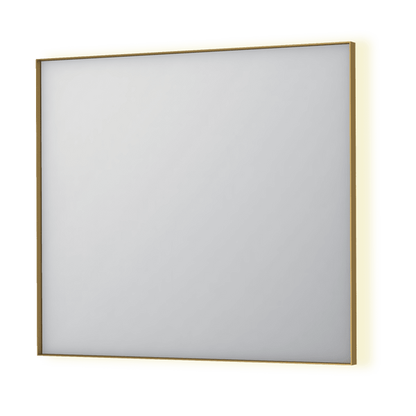 Bad&Design Spejle SP32 spejl med indirekte LED i børstet mat guld - 90x4x80