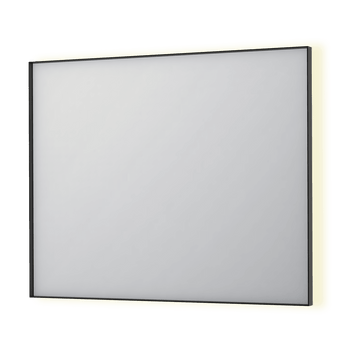 Bad&Design Spejle SP32 spejl med indirekte LED i børstet metal sort - 100x4x80