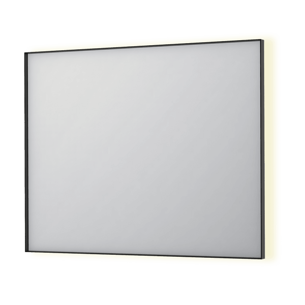 Bad&Design Spejle SP32 spejl med indirekte LED i børstet metal sort - 100x4x80