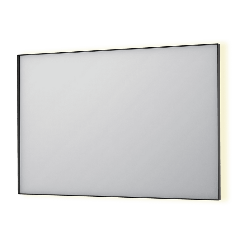 Bad&Design Spejle SP32 spejl med indirekte LED i børstet metal sort - 120x4x80