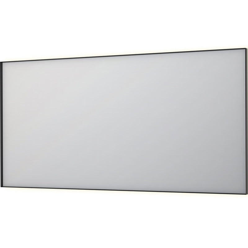 Bad&Design Spejle SP32 spejl med indirekte LED i børstet metal sort - 160x4x80